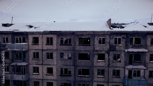 Empty Windows of an abandoned house