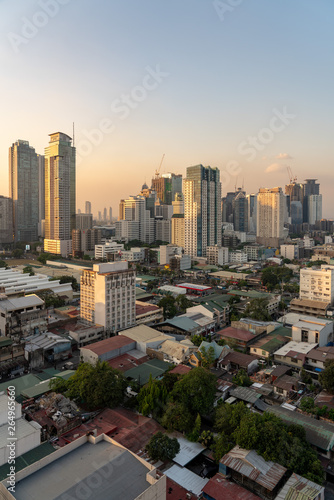 Aerial view of Metro manilasky scrapers