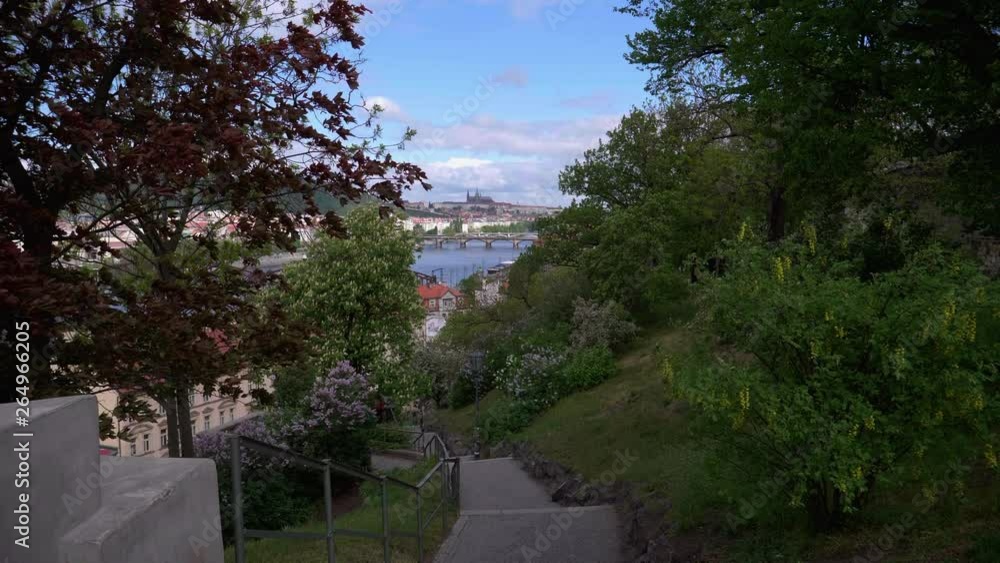 Beautiful view of Prague Castle from the height of Vysehrad Beautiful view of Prague Castle from the height of Vysehrad