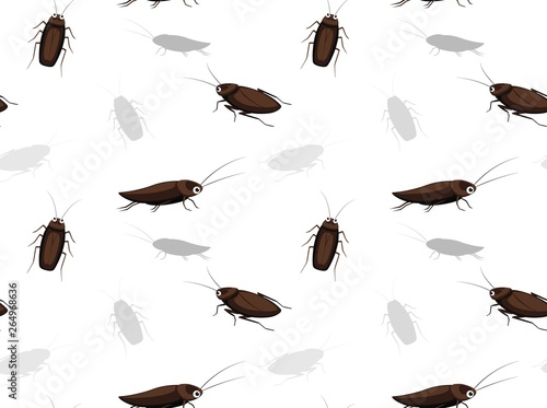 Cockroach Cartoon Seamless Wallpaper
