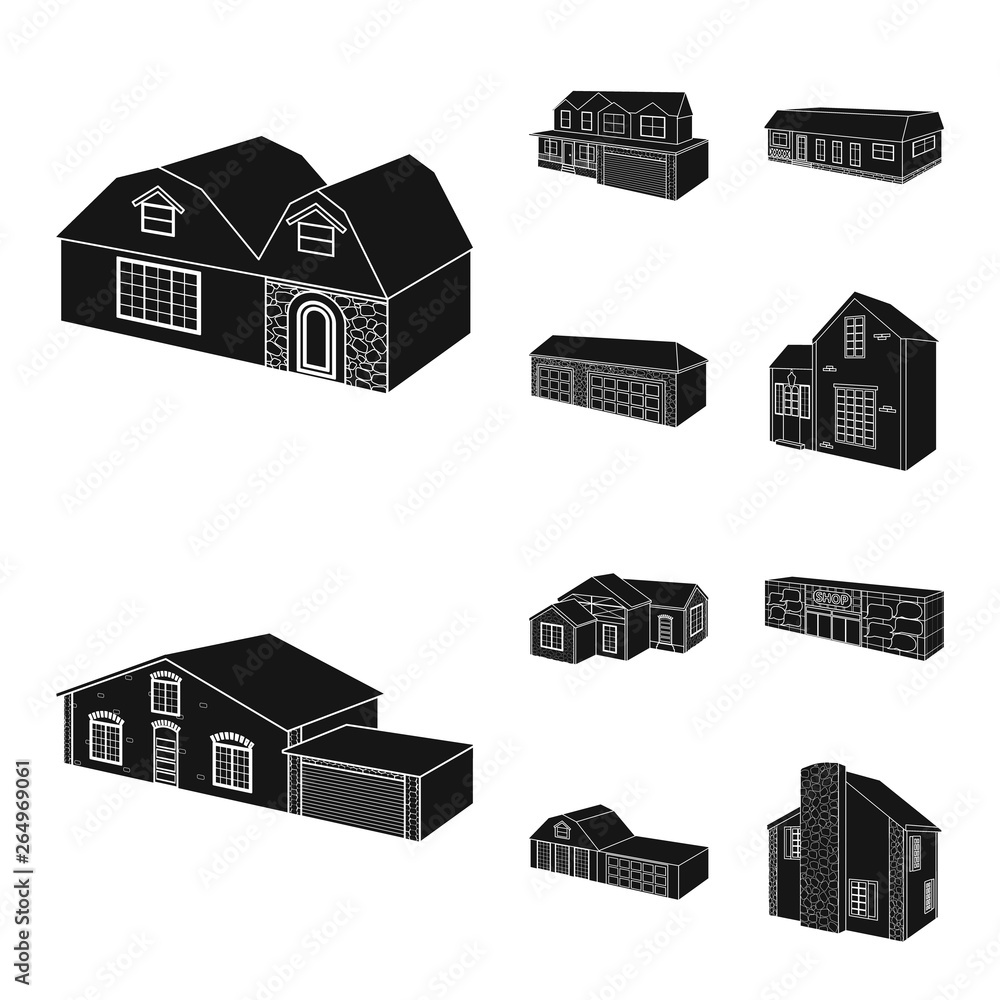 Vector illustration of renovation and infrastructure sign. Collection of renovation and home stock symbol for web. Vector illustration of renovation and infrastructure sign. Collection of renovation and home stock symbol for web.