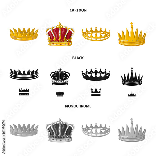 Vector design of medieval and nobility icon. Set of medieval and monarchy stock symbol for web.