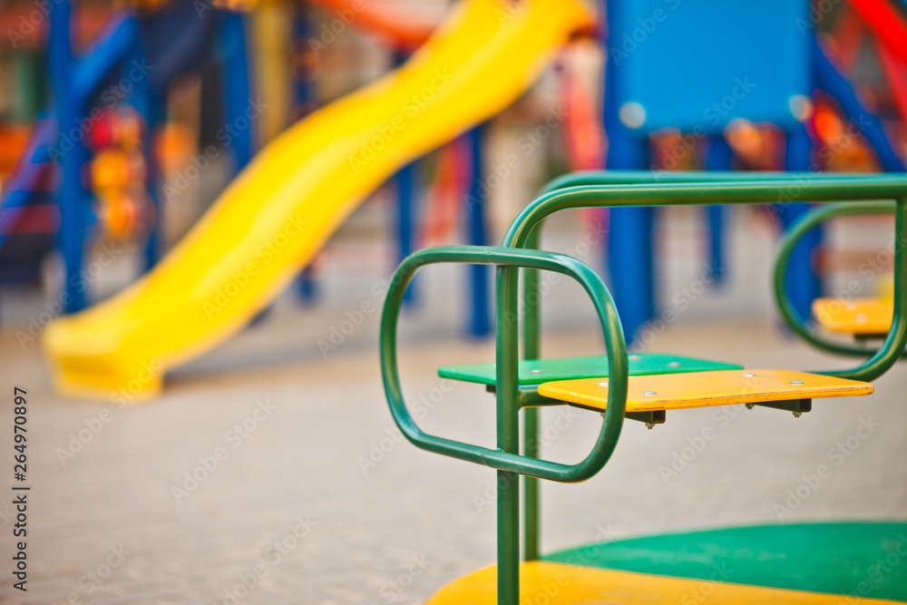 Children's slide oundoor close up Children's slide oundoor close up