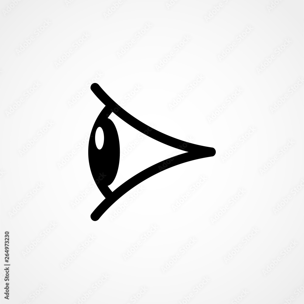 Eye vector icon. Eye looking vector icon. Symbol, logo illustration