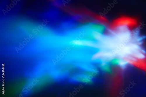 Blurry spots of light in green  blue  white and red