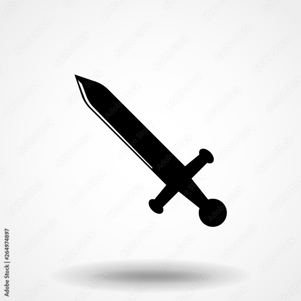 sword icon vector, flat design best vector icon sword icon vector, flat design best vector icon