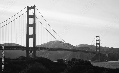 Golden Gate Bridge, San Francisco in BW © gmstockstudio