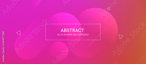 Abstract futurictic banner with a gradient shapes and blur 