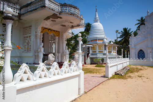 Old Buddhist temple complex of Sri Pushparama Maha Viharaya, near Balapitiya, Welitara Region, Southern Province, Sri Lanka, Asia photo