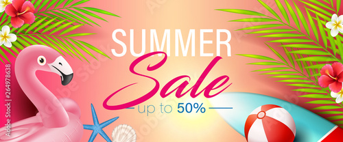 beautiful summer sale background