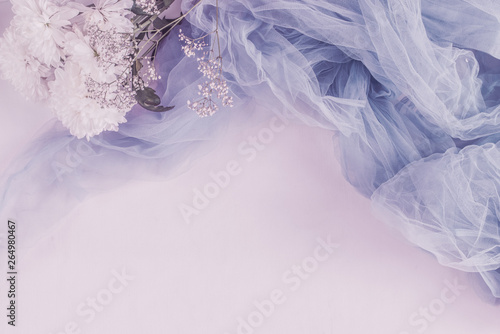 Sweet white flowewrs in soft style for background photo