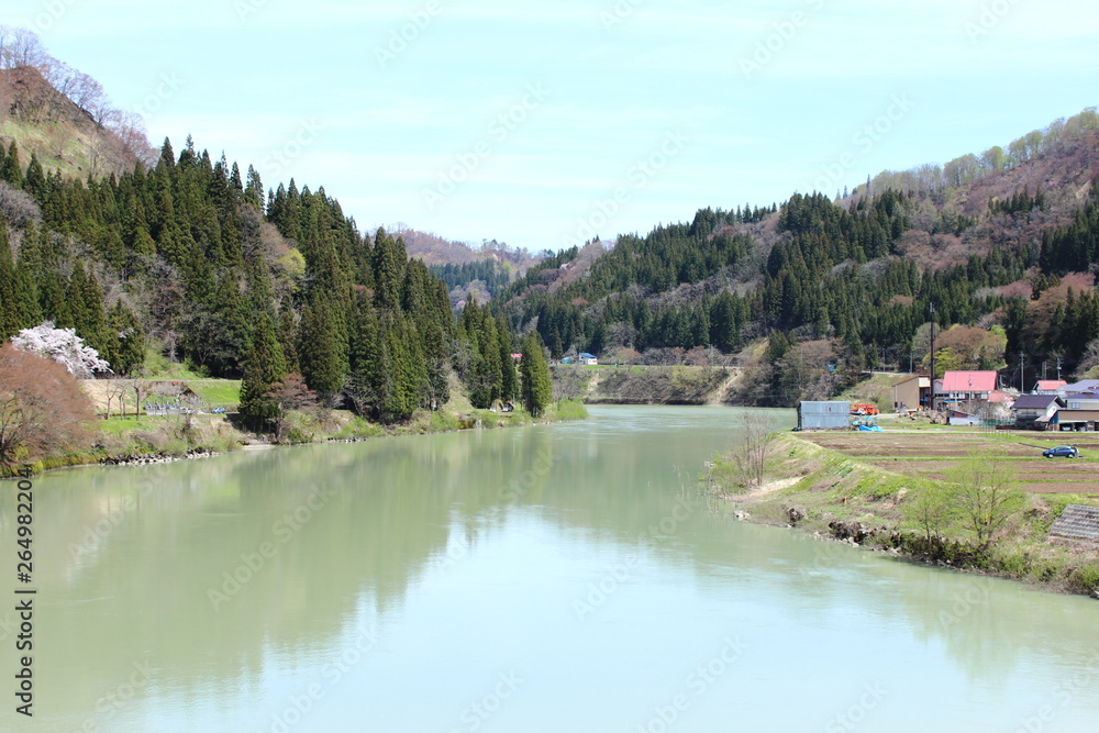 Fototapeta premium Krajobraz miasta Kanayama