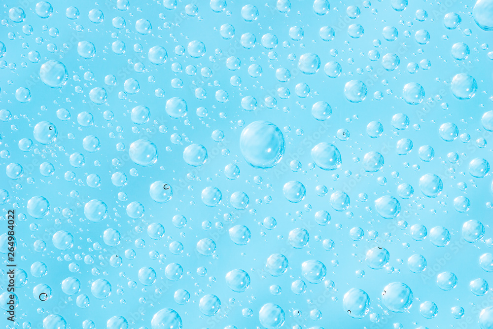 Bubbles in water abstract blue background