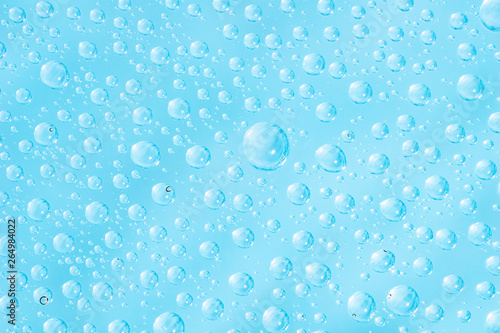 Bubbles in water abstract blue background
