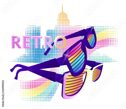 Set of retro sunglasses