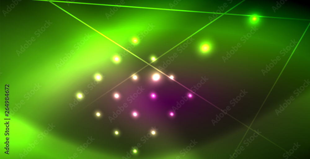 Neon glowing lines, magic energy space light concept, abstract background wallpaper design Neon glowing lines, magic energy space light concept, abstract background wallpaper design