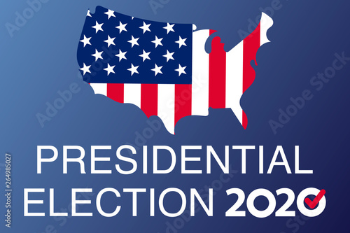 2020 United States of America Presidential Election banner. Election banner Vote 2020.