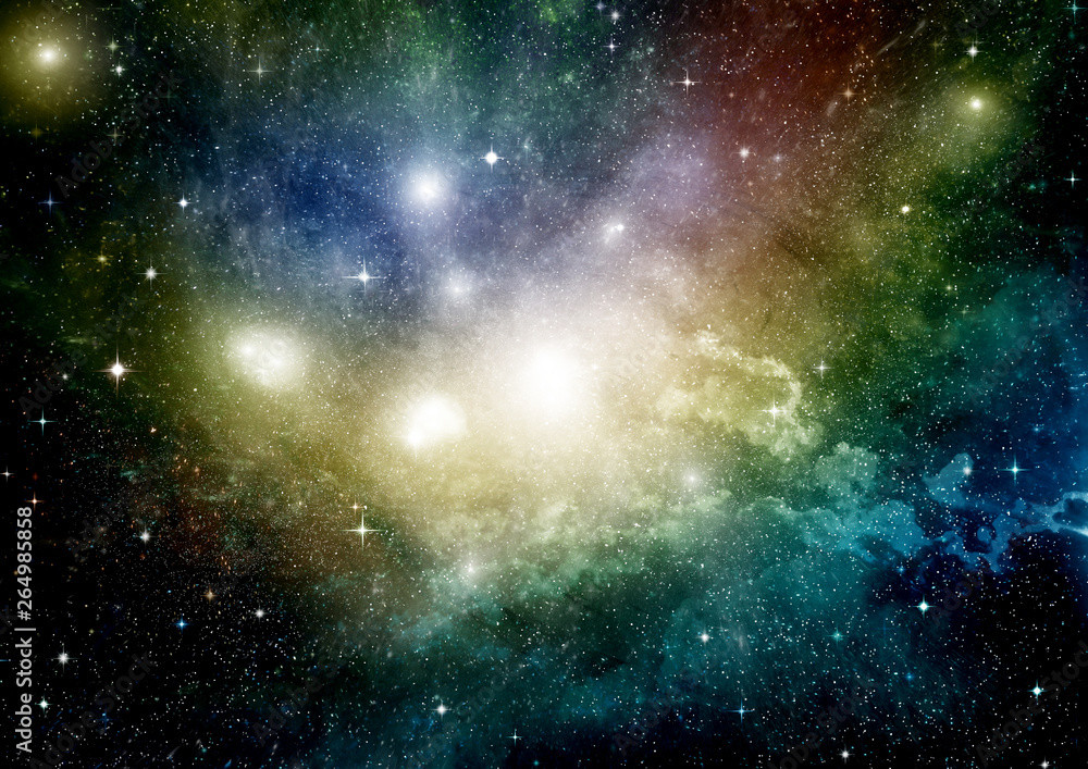 galaxy in a free space galaxy in a free space