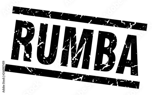 square grunge black rumba stamp