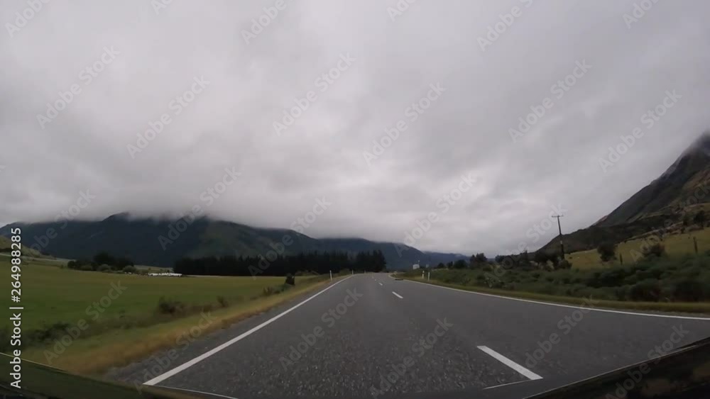 Drive POV view of West Coast, New Zealand Drive POV view of West Coast, New Zealand