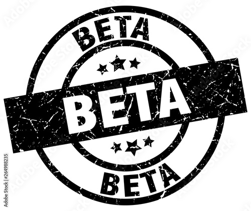 beta round grunge black stamp