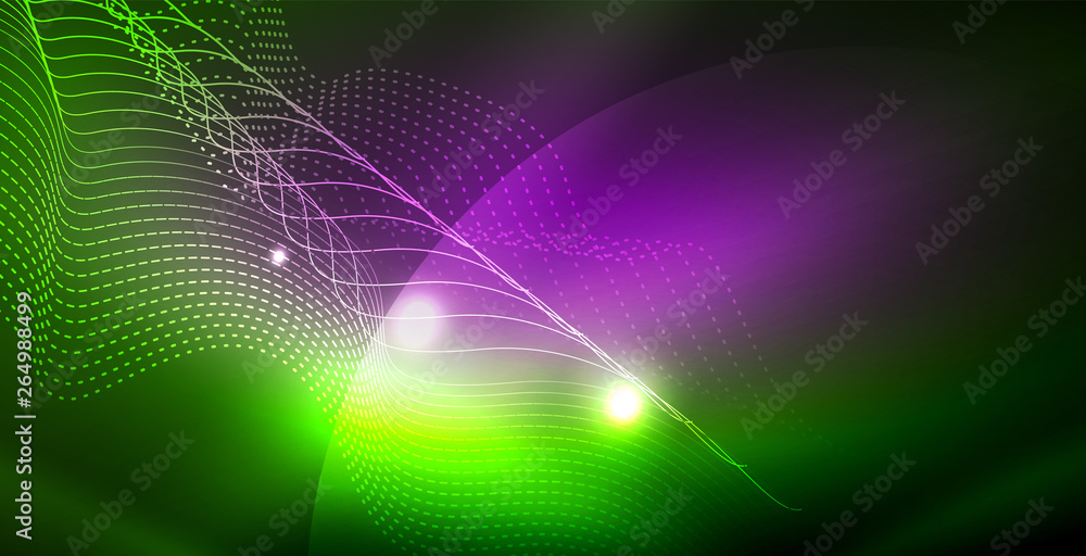 Shiny neon space background