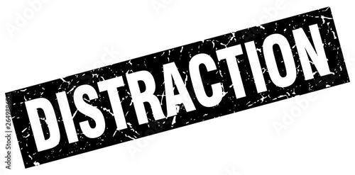 square grunge black distraction stamp