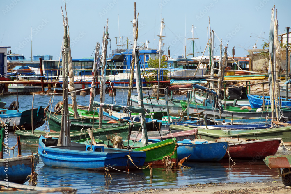 Port et bateaux de pêche, Trinidad, Cuba, Caraïbes