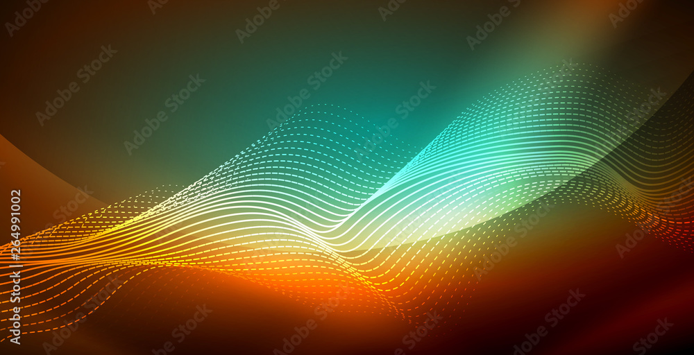 Neon wave background Neon wave background