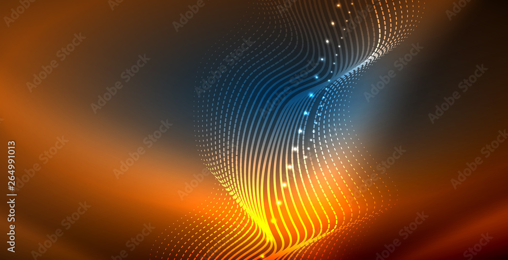 Neon wave background Neon wave background
