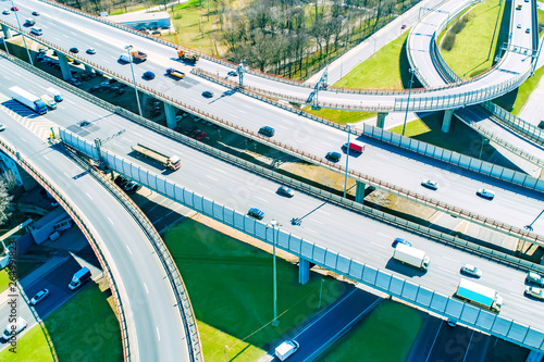 Aerial highway junction. Bu...