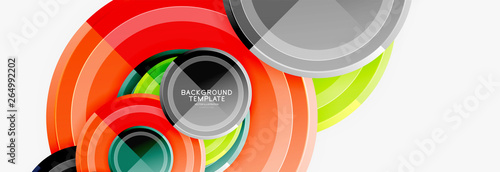 Colorful glossy circles background