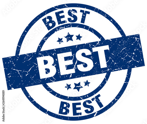 best blue round grunge stamp