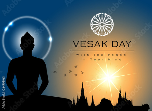 Abstract of Vesak Day. That's one sign of Buddism especially The Lord Buddha. Buddhists around the world called The Meditation Day and Buddha Jayanti Day.