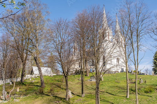 The St. Mary`s Maternity and St. Michael the Archangel neogothic Church in Boleslaw (Poland).