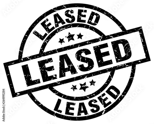 leased round grunge black stamp
