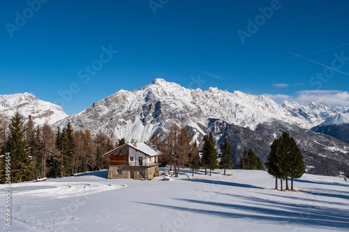 Valdidentro Valtellina Italy Winter. Skiing resort Cima Piazzi/San Colombano, Alps. © Сергій Вовк
