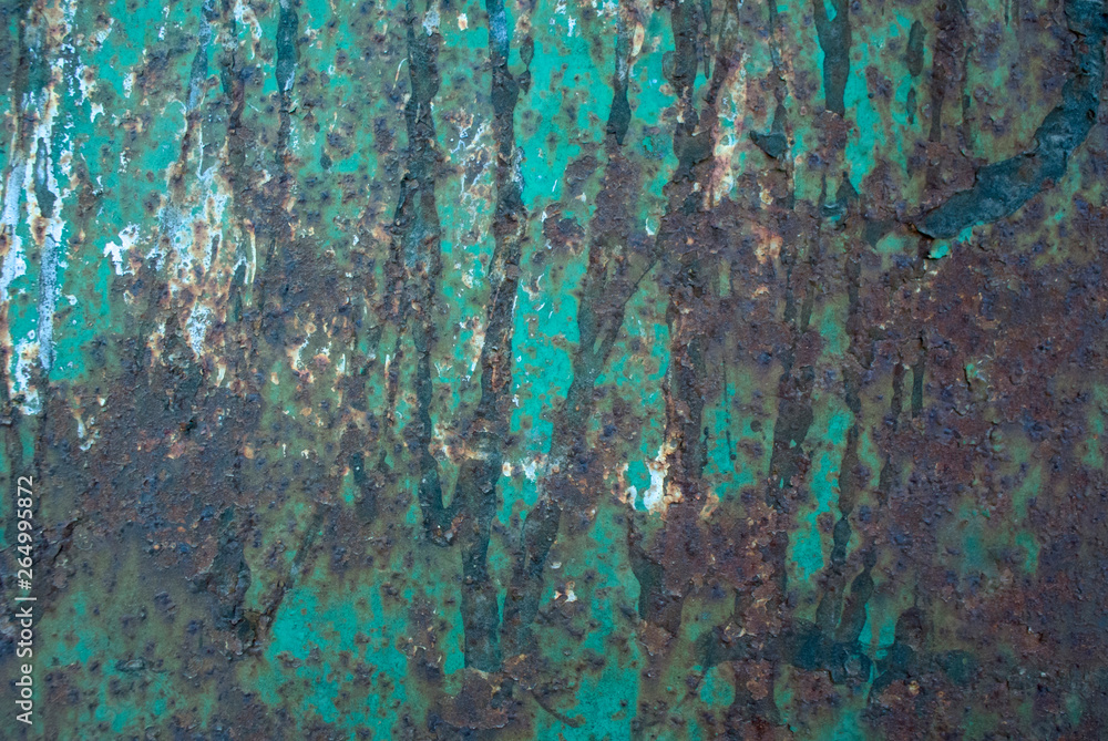 Fototapeta Old iron tainted surface background. Rusty painted texture.