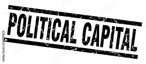 square grunge black political capital stamp