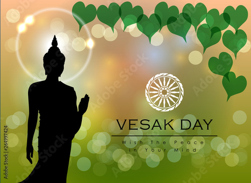 Abstract of Vesak Day. That's one sign of Buddism especially The Lord Buddha. Buddhists around the world called The Meditation Day and Buddha Jayanti Day.