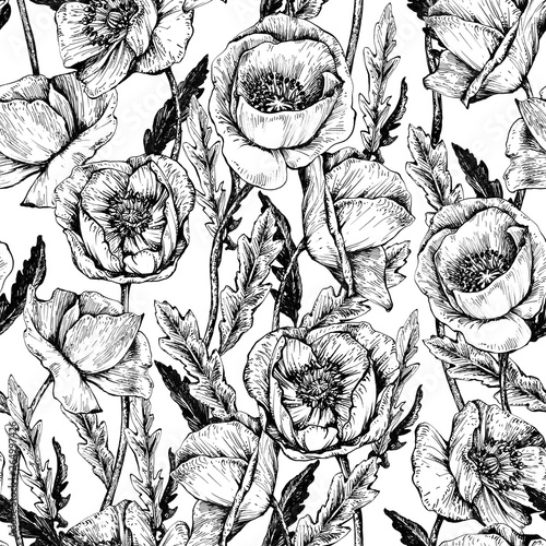 Wallpaper Mural  Graphic floral seamless pattern	 Torontodigital.ca