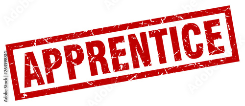 square grunge red apprentice stamp