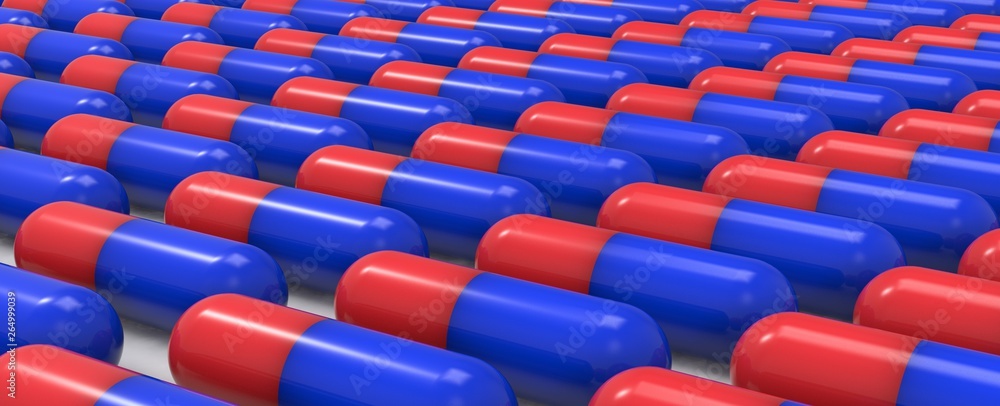 Obraz premium Render pastillas de colores - plástico y metálicos