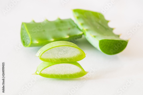 Wallpaper Mural Aloe vera extract and pieces on a light background. Organic Cosmetics Torontodigital.ca