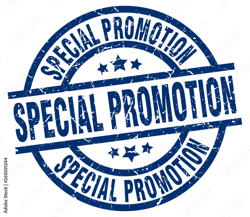 Fototapeta premium special promotion blue round grunge stamp