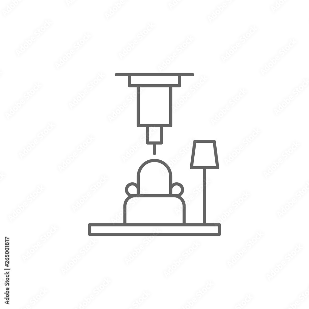 3d furniture icon. Element of 3d printing icon. Thin line icon for website design and development, app development. Premium icon 3d furniture icon. Element of 3d printing icon. Thin line icon for website design and development, app development. Premium icon