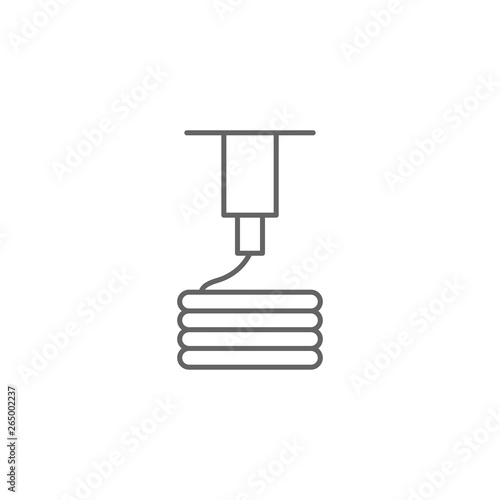 Fused, 3d printing icon. Element of 3d printing icon. Thin line icon for website design and development, app development. Premium icon
