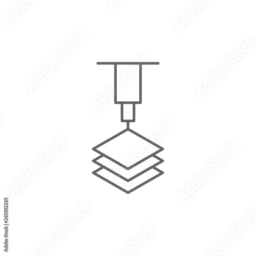 Layers, 3d printing icon. Element of 3d printing icon. Thin line icon for website design and development, app development. Premium icon