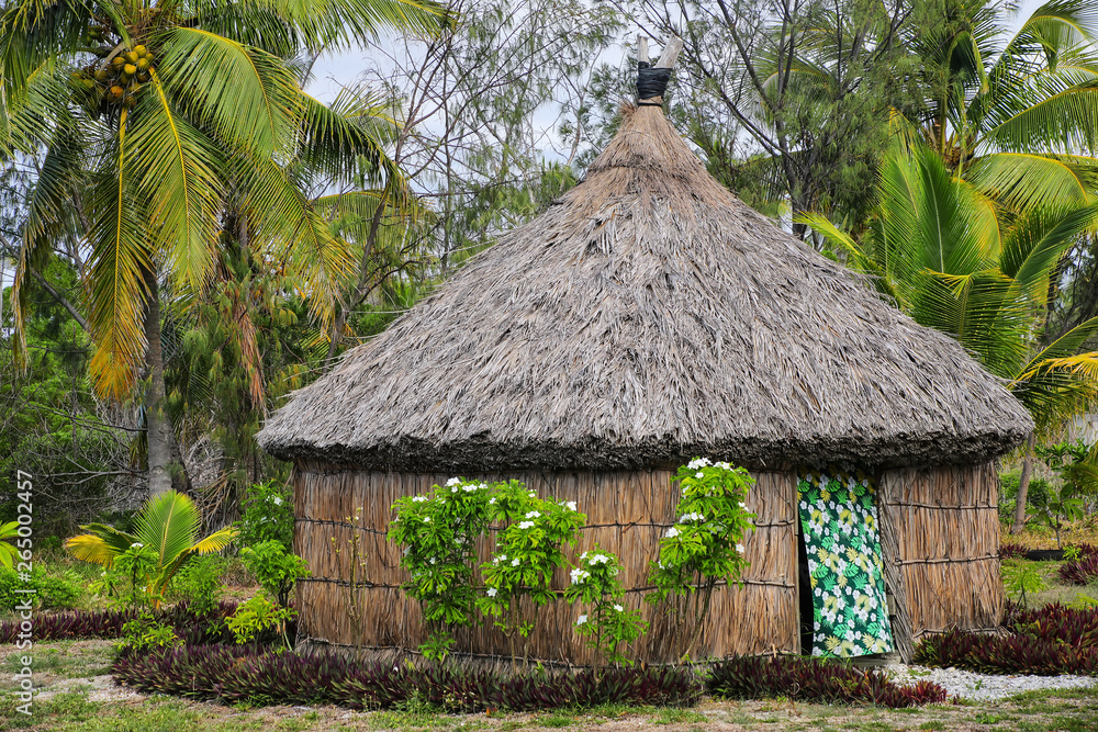 Traditional Kanak house on Ouvea Island, Loyalty Islands, New Caledonia Traditional Kanak house on Ouvea Island, Loyalty Islands, New Caledonia