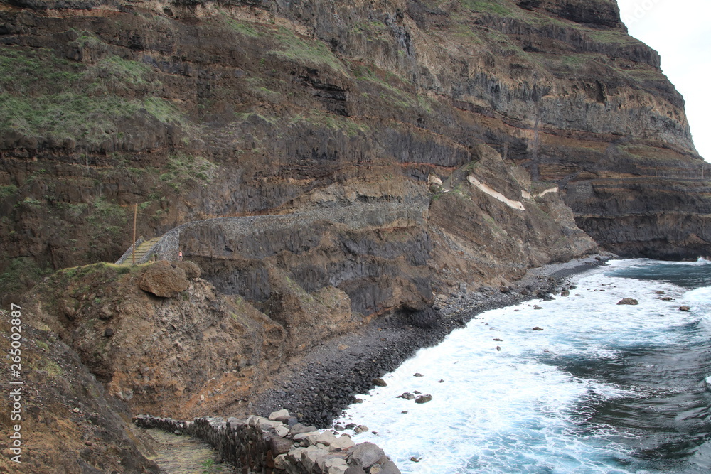 Malerische Küstenwanderung von Ponta do Sol nach Cha de Igreja, Kap Verden Malerische Küstenwanderung von Ponta do Sol nach Cha de Igreja, Kap Verden